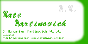 mate martinovich business card